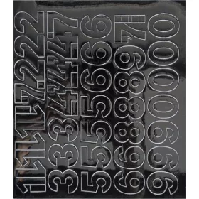 Öntapadós matrica, 3 cm-es, számlap, fekete (LUIN134)