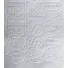   Öntapadós matrica, 5 cm-es, betűlap, ABC második fele, fehér (LUIN138)