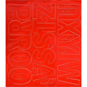   Öntapadós matrica, 5 cm-es, betűlap, ABC második fele, piros (LUIN139)