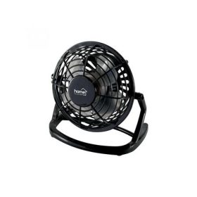 Asztali ventilátor, USB, 10 cm, HOME, fekete (LUSE057)