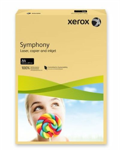 Másolópapír, színes, A4, 160 g, XEROX Symphony, vajszín (közép) (LX92305)