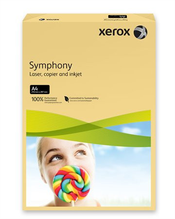 Másolópapír, színes, A4, 160 g, XEROX Symphony, vajszín (közép) (LX92305)