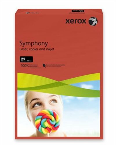 Másolópapír, színes, A4, 80 g, XEROX Symphony, sötétpiros (intenzív) (LX93954)