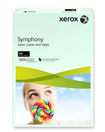 Másolópapír, színes, A4, 80 g, XEROX Symphony, világoszöld (pasztell) (LX93965)
