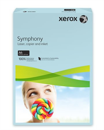 Másolópapír, színes, A4, 80 g, XEROX Symphony, kék (közép) (LX93968)