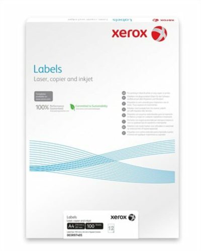 Etikett, univerzális, 63,5x38,1 mm, kerekített sarkú, XEROX, 2100 etikett/csomag (LX96298)