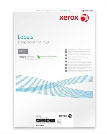 Etikett, univerzális, 210x297 mm, XEROX, 100 etikett/csomag (LX97400)