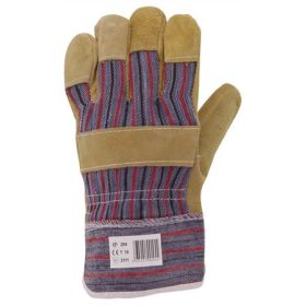 Rakodókesztyű, bőr-vászon, 10-es méret (ME100)