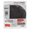 Maszk, FFP2, 5 rétegű, 20 db, fekete (ME1035)