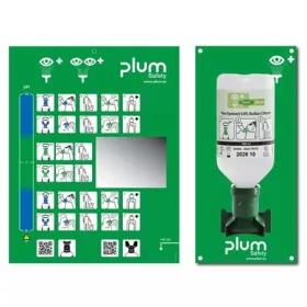   Szemöblítő állomás, fali tartóval, 500 ml, PLUM 4611 (ME1069)