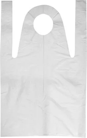 Fóliakötény, fehér, HDPE, tömbösített, 80x125 (ME947)