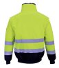 Munkavédelmi kabát, jól láthatósági, 3 az 1-ben, L méret  Hi-Vis, sárga-tengerészkék (MED180)