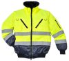 Munkavédelmi kabát, jól láthatósági, 3 az 1-ben, L méret  Hi-Vis, sárga-tengerészkék (MED180)