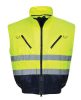 Munkavédelmi kabát, jól láthatósági, 3 az 1-ben, L méret  Hi-Vis, sárga-tengerészkék (MED180)