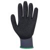 Védőkesztyű, nylon, nitrilhab, XL méret DermiFlex Ultra Plus, szürke-fekete (MED212)