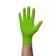 Védőkesztyű, egyszer használatos, nitril, XXL méret, 50 db, púder nélküli, gyémánt textúrált megerősített, zöld (MED256)