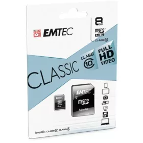   Memóriakártya, microSD, 8GB, 20/12 MB/s, EMTEC Classic (MEMSD8GC)