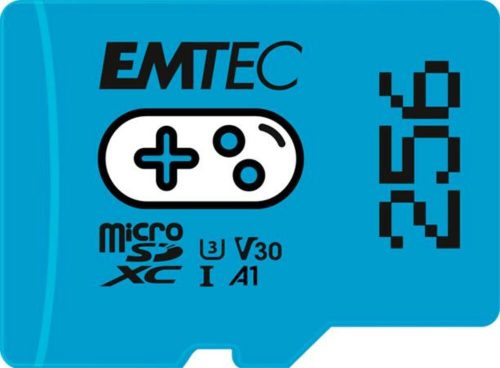 Memóriakártya, microSD, 256GB, UHS-I/U3/V30/A1, EMTEC Gaming (MEMSG256)