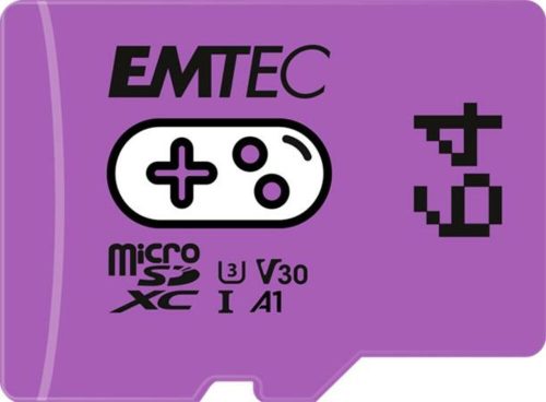 Memóriakártya, microSD, 64GB, UHS-I/U3/V30/A1, EMTEC Gaming (MEMSG64)