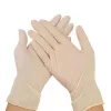 Védőkesztyű, egyszer használatos, latex, 5,7g, XL méret, 100 db, púder nélküli, bézs (MER040)
