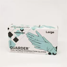   Védőkesztyű, egyszer használatos, nitril, 3,4g, S méret, 100 db, púder nélküli, kékeszöld (MER053)