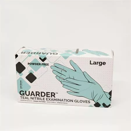 Védőkesztyű, egyszer használatos, nitril, 3,4g, S méret, 100 db, púder nélküli, kékeszöld (MER053)