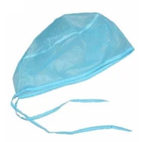   Műtős sapka, kerek forma, hátul megköthető, kék (MER066)