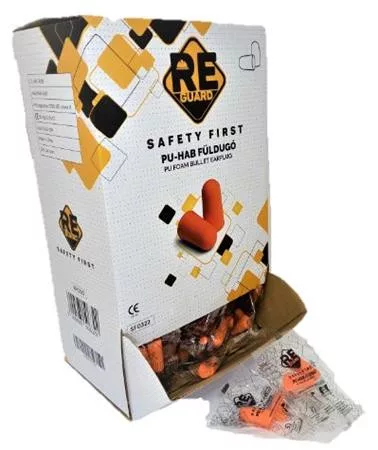 Füldugó, PU hab, 200 pár, narancssárga (MER079)