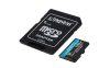 Memóriakártya, microSDXC, 128GB, C10/UHS-I/U3/V30/A2, adapter, KINGSTON Canvas Go! Plus (MKMS128GCGP)