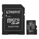 Memóriakártya, microSDXC, 256GB, C10/UHS-I/U1/V10/A1, Gen3, adapter, KINGSTON Canvas Select Plus (MKMS256CS3)