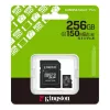 Memóriakártya, microSDXC, 256GB, C10/UHS-I/U1/V10/A1, Gen3, adapter, KINGSTON Canvas Select Plus (MKMS256CS3)