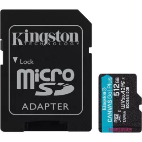   Memóriakártya, microSDXC, 512GB, C10/UHS-I/U3/V30/A2, Gen4, adapter, KINGSTON Canvas Go! Plus (MKMS512CG4)