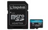 Memóriakártya, microSDXC, 64GB, C10/UHS-I/U3/V30/A2, adapter, KINGSTON Canvas Go! Plus (MKMS64GCGP)