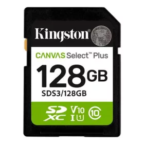   Memóriakártya, SDXC, 128GB, C10/UHS-I/U1/V10, Gen3, KINGSTON Canvas Select Plus (MKS128CS3)