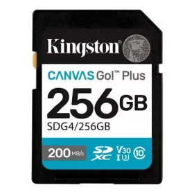   Memóriakártya, SDXC, 256GB, C10/UHS-I/U3/V30, Gen4,KINGSTON Canvas Go! Plus (MKS256CG4)