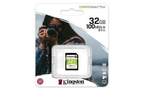 Memóriakártya, SDHC, 32GB, CL10/UHS-I/U1/V10, KINGSTON Canvas Select Plus (MKS32GCP)