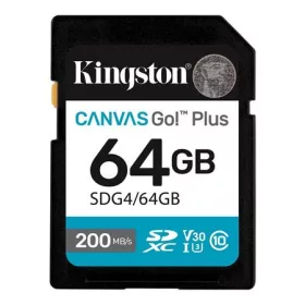   Memóriakártya, SDXC, 64GB, C10/UHS-I/U3/V30, Gen4,KINGSTON Canvas Go! Plus (MKS64CG4)