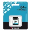 Memóriakártya, SDXC, 64GB, C10/UHS-I/U3/V30, Gen4,KINGSTON Canvas Go! Plus (MKS64CG4)