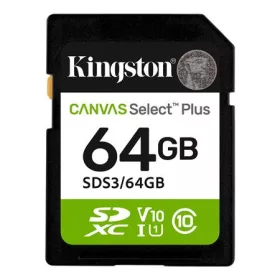  Memóriakártya, SDXC, 64GB, C10/UHS-I/U1/V10, Gen3, KINGSTON Canvas Select Plus (MKS64CS3)