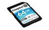 Memóriakártya, SDXC, 64GB, C10/UHS-I/U3/V30, KINGSTON Canvas Go! Plus (MKS64GCGP)