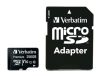 Memóriakártya, microSDXC, 256GB CL10/U1, 90/10 MB/s, adapter, VERBATIM Premium (MVMS256GHA)