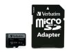 Memóriakártya, microSDXC, 64GB, CL10/U3, 90/45 MB/s, adapter, VERBATIM PRO (MVMS64GP)