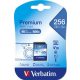Memóriakártya, SDXC, 256GB, CL10/U1, 90/10 MB/s, VERBATIM Premium (MVS256G)