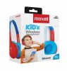 Fejhallgató, gyerek méret, vezeték nélküli, Bluetooth, mikrofonnal, MAXELL HP-BT350, kék-piros (MXFBT350BLR)
