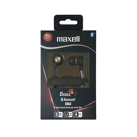 Fülhallgató, vezeték nélküli, Bluetooth 5.1, mikrofonnal, MAXELL Bass, fekete (MXFEB2W)