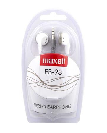 Fülhallgató, MAXELL Ear Buds 98, fehér (MXFEB98W)