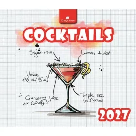   Naptár, asztali, havi, álló, mini, DAYLINER Cocktails (NACOFALCOU)