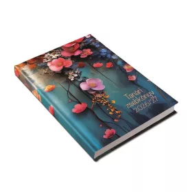  Tanári zsebkönyv, heti, 2026/2027 tanév, REALSYSTEM, floral (NAT531171U)