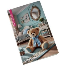   Diák zsebkönyv, heti, 2025/2026 tanév, REALSYSTEM, mackó (NAT53136225)