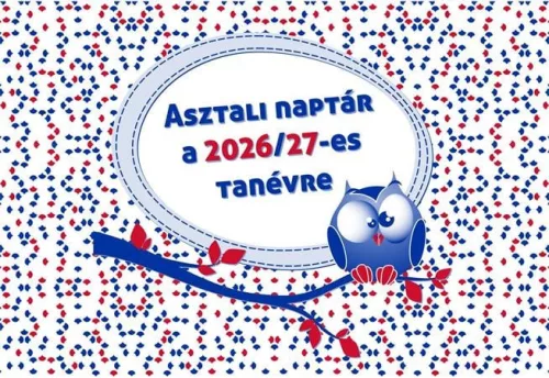 Asztali naptár, heti, 2026/2027 tanév, REALSYSTEM (NAT783600U)